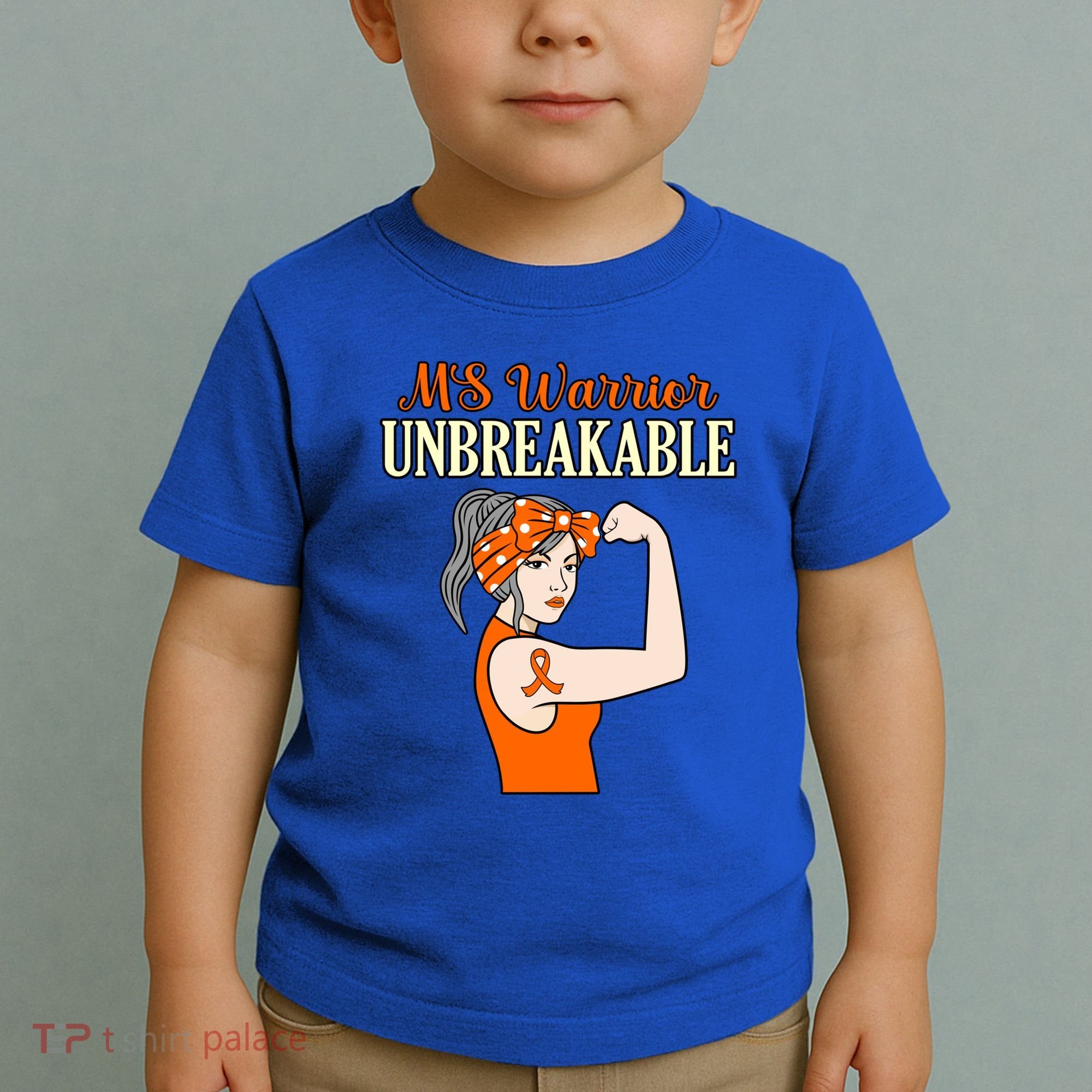 Ms Warrior Unbreakable Multiple Sclerosis Awareness Graphic Great Gift Toddler T-Shirt