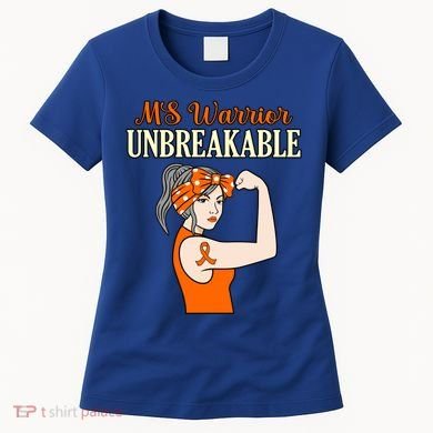 Ms Warrior Unbreakable Multiple Sclerosis Awareness Graphic Great Gift Women's T-Shirt