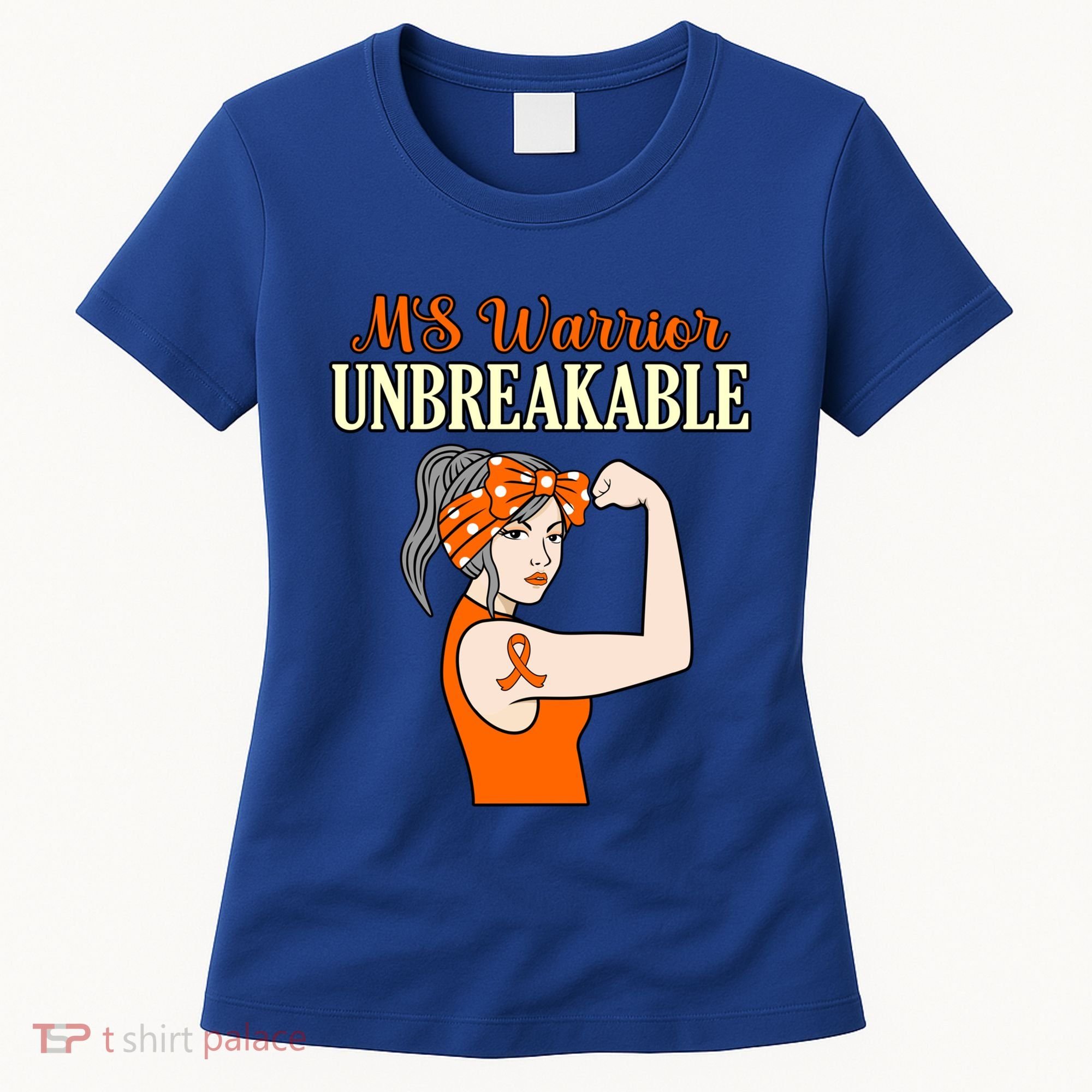 Ms Warrior Unbreakable Multiple Sclerosis Awareness Graphic Great Gift Women's T-Shirt