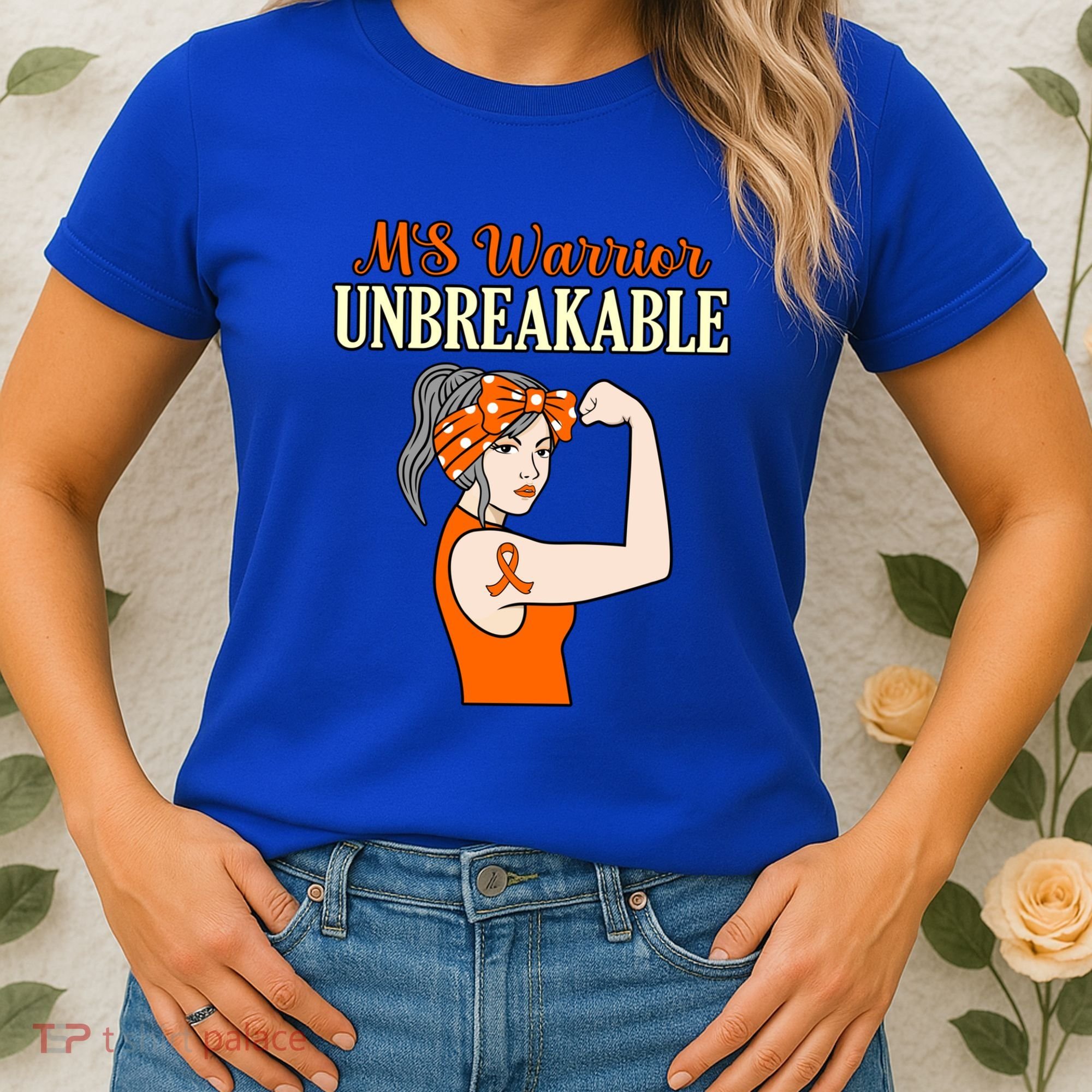 Ms Warrior Unbreakable Multiple Sclerosis Awareness Graphic Great Gift Women's T-Shirt