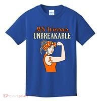 Ms Warrior Unbreakable Multiple Sclerosis Awareness Graphic Great Gift Kids T-Shirt thumb 0