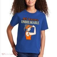 Ms Warrior Unbreakable Multiple Sclerosis Awareness Graphic Great Gift Kids T-Shirt thumb 2