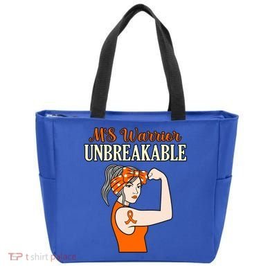 Ms Warrior Unbreakable Multiple Sclerosis Awareness Graphic Great Gift Tote Bag