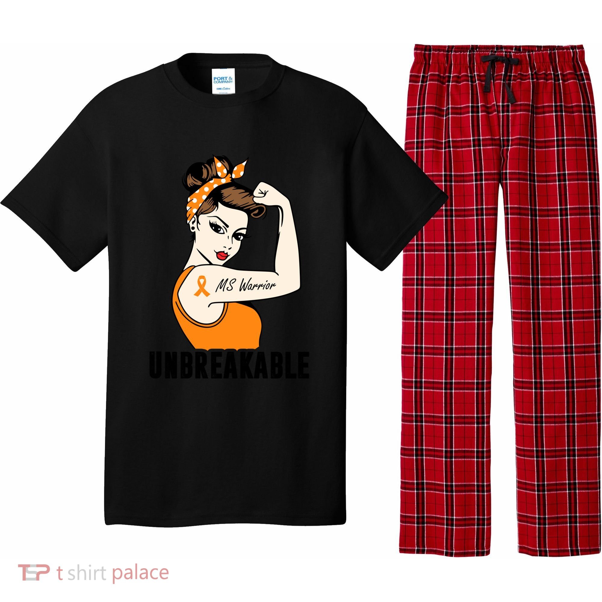 Ms Warrior Unbreakable Gift Multiple Sclerosis Awareness Great Gift Pajama Set
