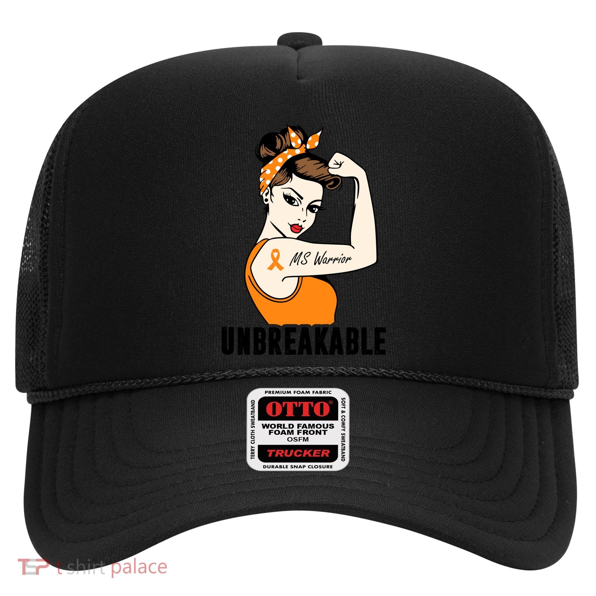 Ms Warrior Unbreakable Gift Multiple Sclerosis Awareness Great Gift Hat