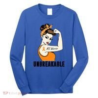 Ms Warrior Unbreakable Gift Multiple Sclerosis Awareness Great Gift Long Sleeve Shirt thumb 0