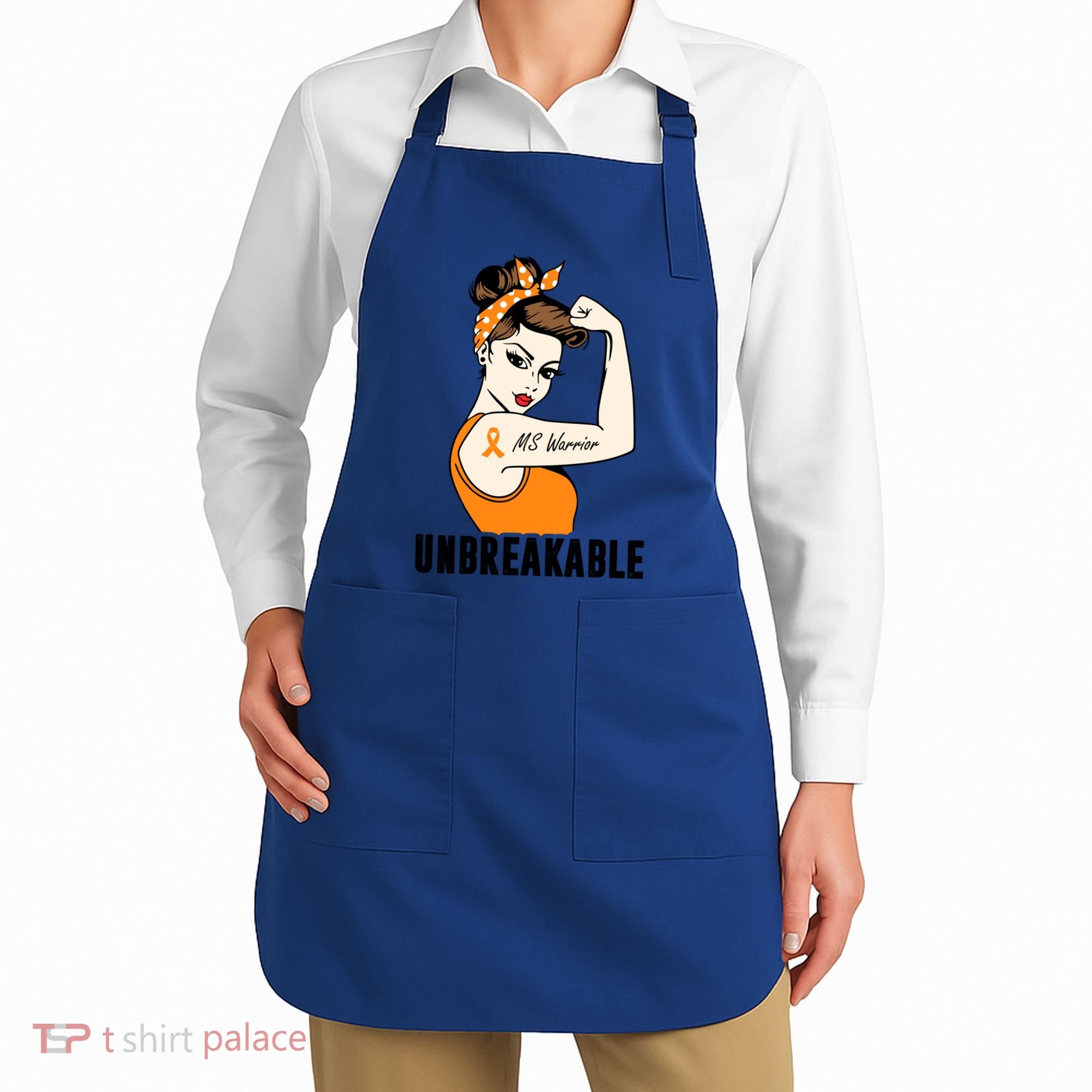 Ms Warrior Unbreakable Gift Multiple Sclerosis Awareness Great Gift Apron
