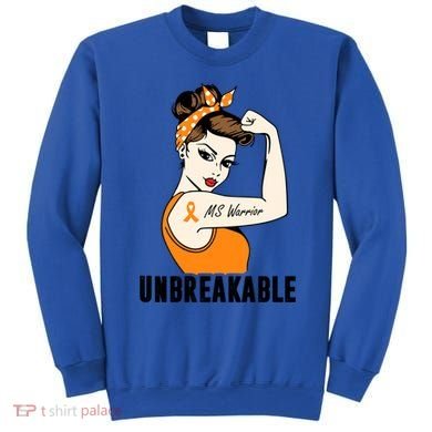 Ms Warrior Unbreakable Gift Multiple Sclerosis Awareness Great Gift Sweatshirt