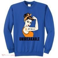 Ms Warrior Unbreakable Gift Multiple Sclerosis Awareness Great Gift Sweatshirt thumb 0