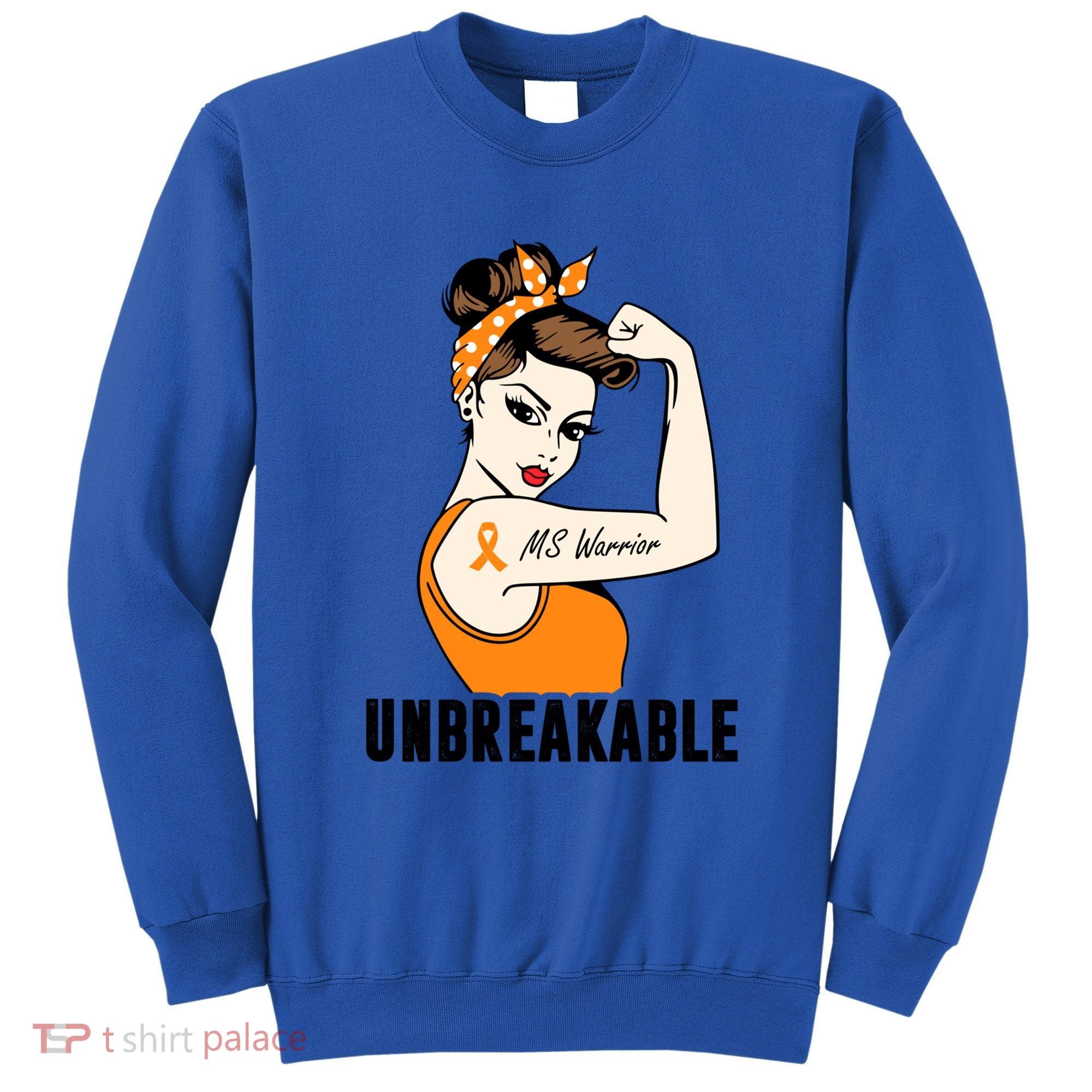 Ms Warrior Unbreakable Gift Multiple Sclerosis Awareness Great Gift Sweatshirt