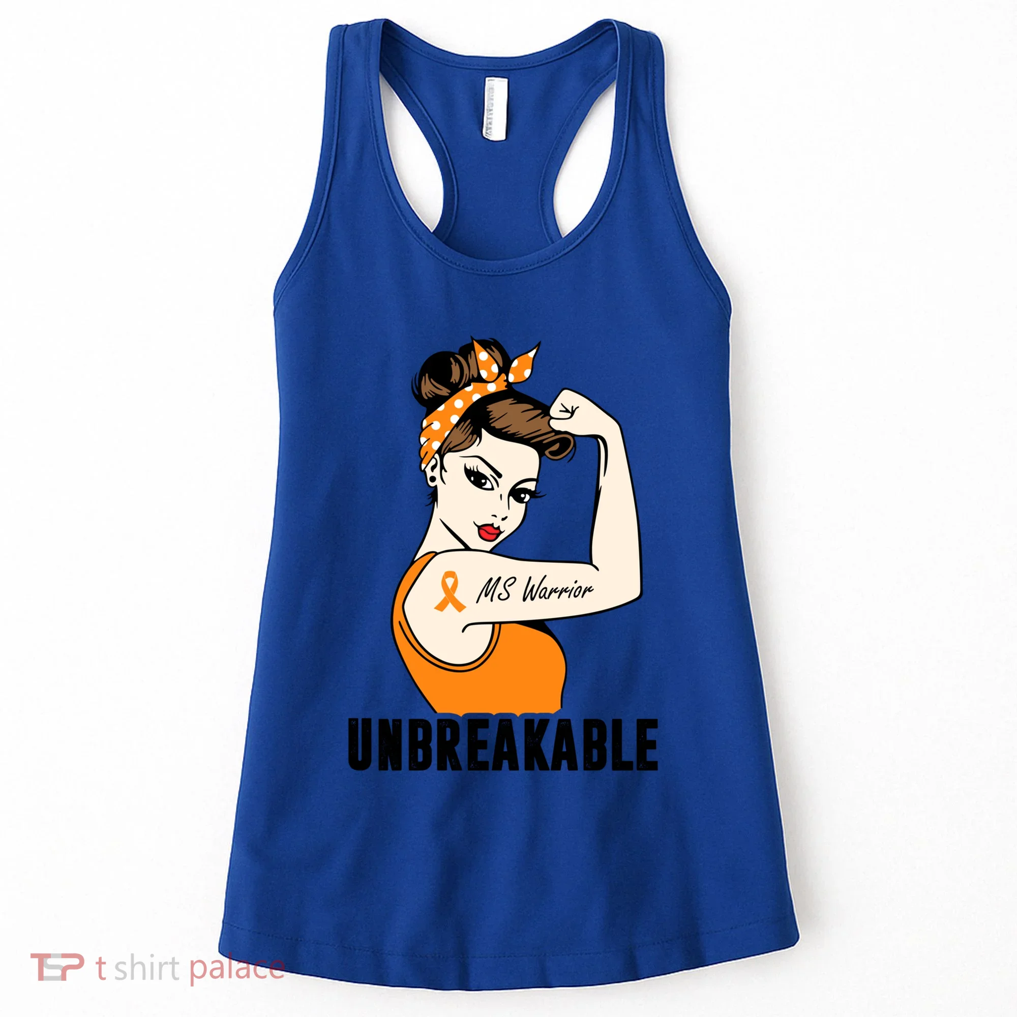 Ms Warrior Unbreakable Gift Multiple Sclerosis Awareness Great Gift Women's Tank Top