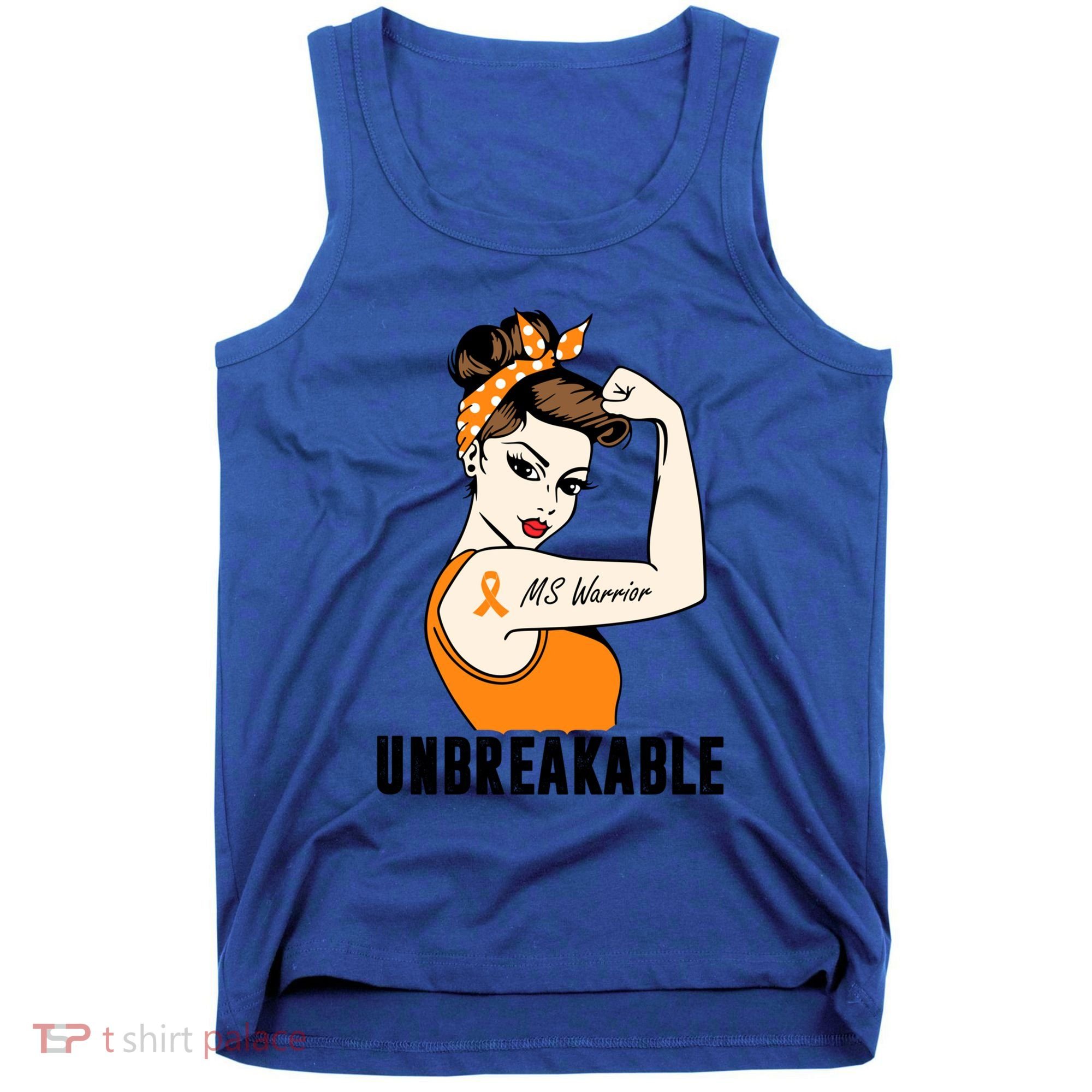 Ms Warrior Unbreakable Gift Multiple Sclerosis Awareness Great Gift Tank Top
