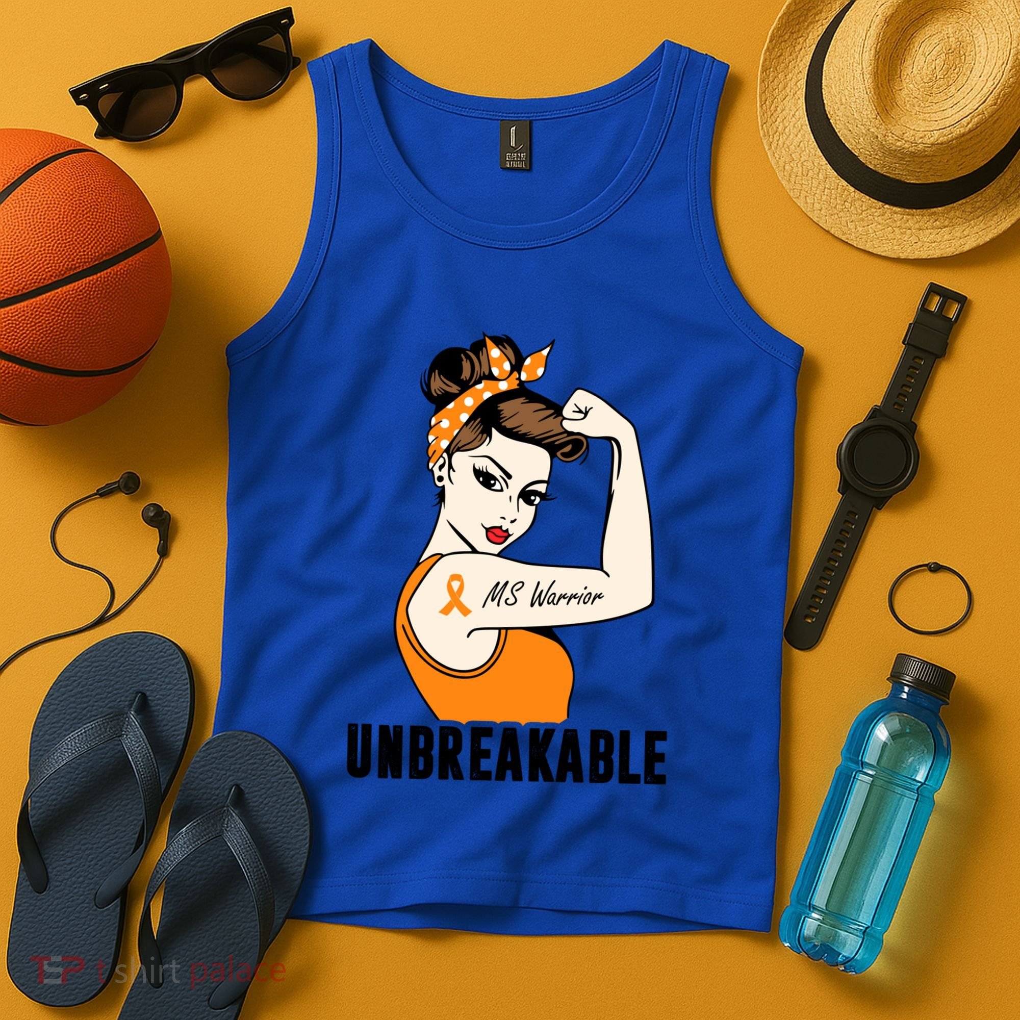 Ms Warrior Unbreakable Gift Multiple Sclerosis Awareness Great Gift Tank Top