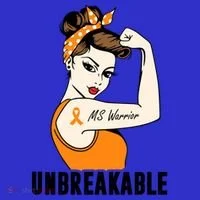 Ms Warrior Unbreakable Gift Multiple Sclerosis Awareness Great Gift Women's Long Sleeve Shirt thumb 2