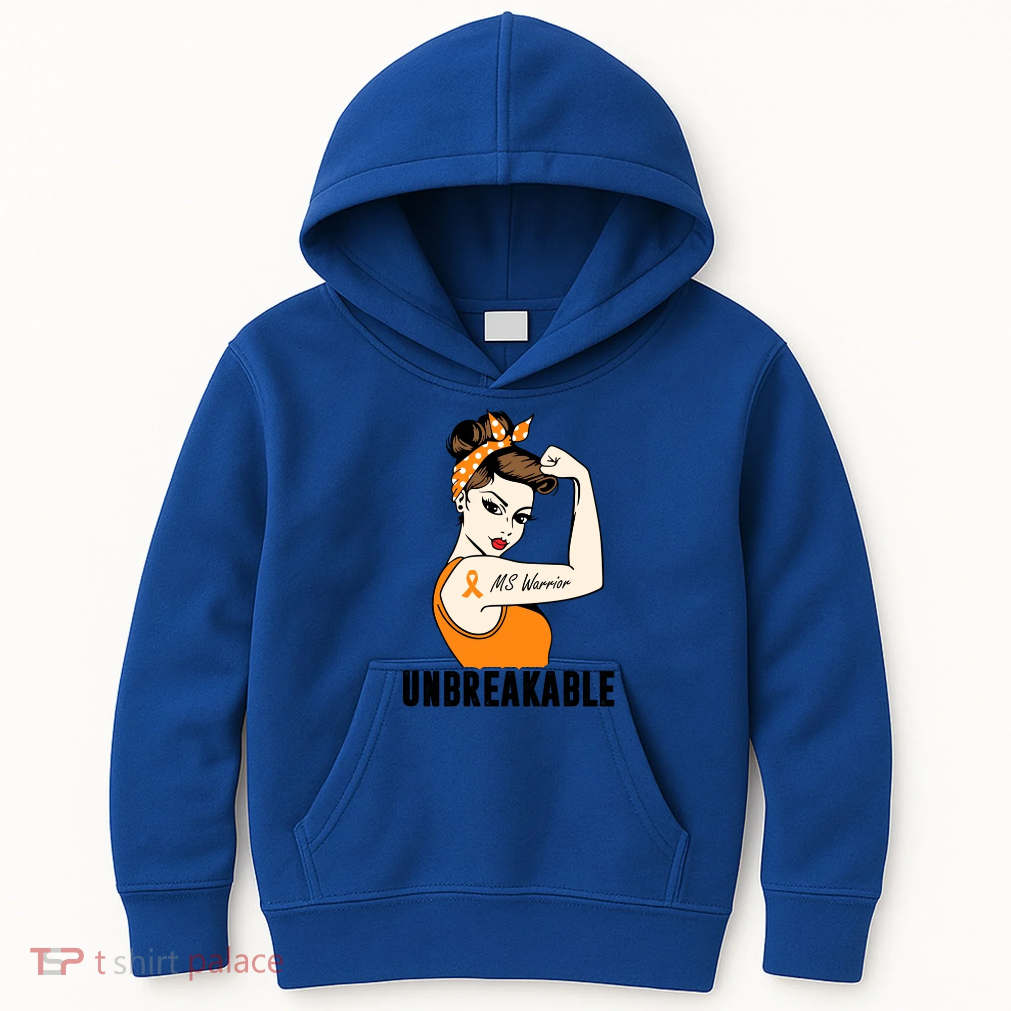 Ms Warrior Unbreakable Gift Multiple Sclerosis Awareness Great Gift Kids Hoodie