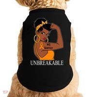 Ms Warrior Unbreakable Multiple Sclerosis Awareness Black Women Doggie Tank thumb 0