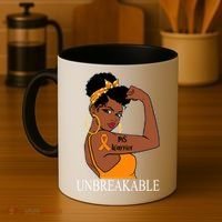 Ms Warrior Unbreakable Multiple Sclerosis Awareness Black Women Coffee Mug thumb 4
