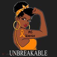 Ms Warrior Unbreakable Multiple Sclerosis Awareness Black Women Beanie thumb 2