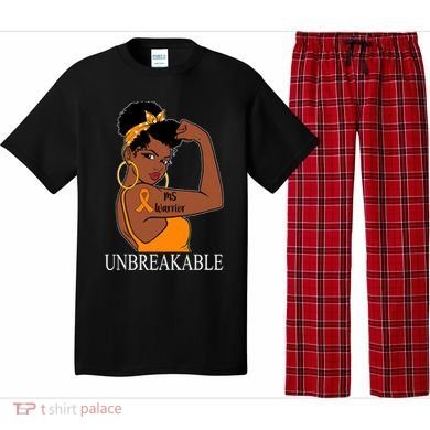 Ms Warrior Unbreakable Multiple Sclerosis Awareness Black Women Pajama Set