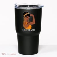 Ms Warrior Unbreakable Multiple Sclerosis Awareness Black Women Tumbler thumb 0