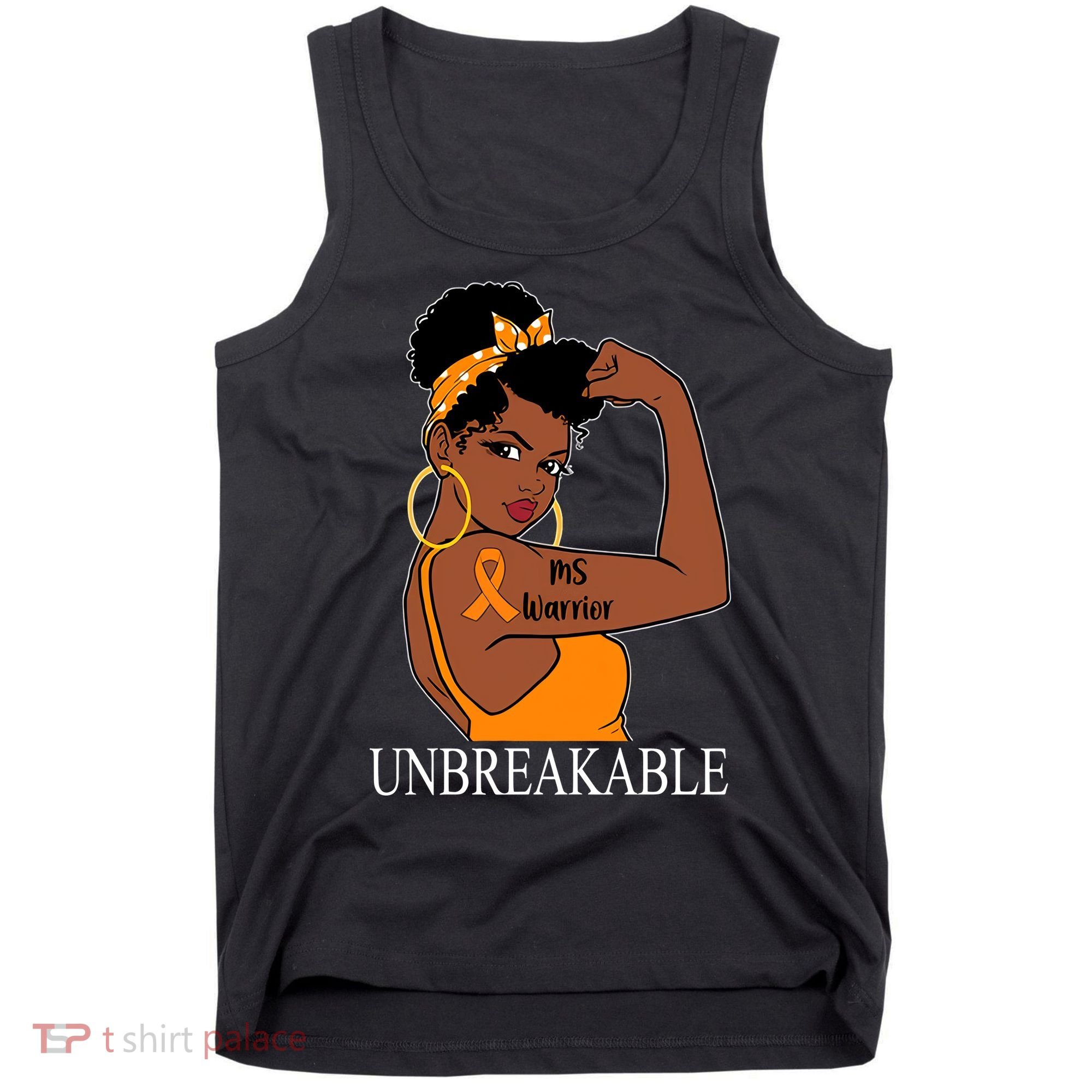 Ms Warrior Unbreakable Multiple Sclerosis Awareness Black Women Tank Top