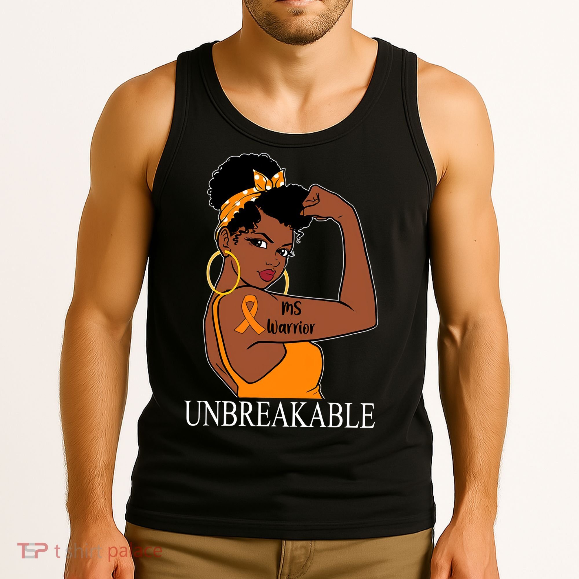 Ms Warrior Unbreakable Multiple Sclerosis Awareness Black Women Tank Top
