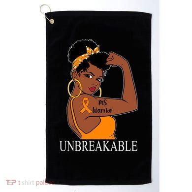 Ms Warrior Unbreakable Multiple Sclerosis Awareness Black Women Golf Towel