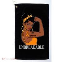 Ms Warrior Unbreakable Multiple Sclerosis Awareness Black Women Golf Towel thumb 0
