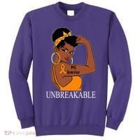 Ms Warrior Unbreakable Multiple Sclerosis Awareness Black Women Sweatshirt thumb 0