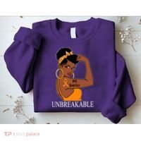 Ms Warrior Unbreakable Multiple Sclerosis Awareness Black Women Sweatshirt thumb 2
