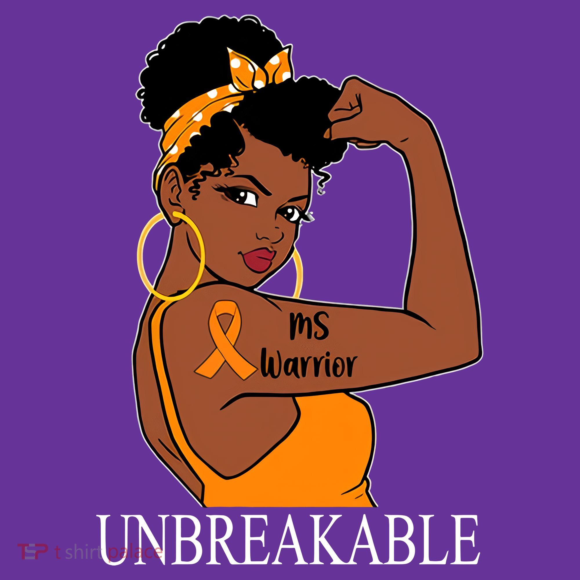 Ms Warrior Unbreakable Multiple Sclerosis Awareness Black Women Sweatshirt