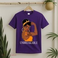 Ms Warrior Unbreakable Multiple Sclerosis Awareness Black Women T-Shirt thumb 2