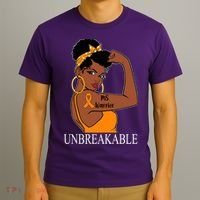 Ms Warrior Unbreakable Multiple Sclerosis Awareness Black Women T-Shirt thumb 3