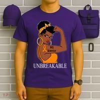 Ms Warrior Unbreakable Multiple Sclerosis Awareness Black Women T-Shirt thumb 6