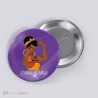 Ms Warrior Unbreakable Multiple Sclerosis Awareness Black Women Button thumb 0