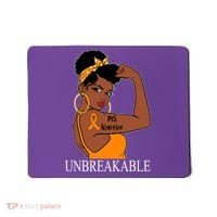 Ms Warrior Unbreakable Multiple Sclerosis Awareness Black Women Mousepad thumb 0
