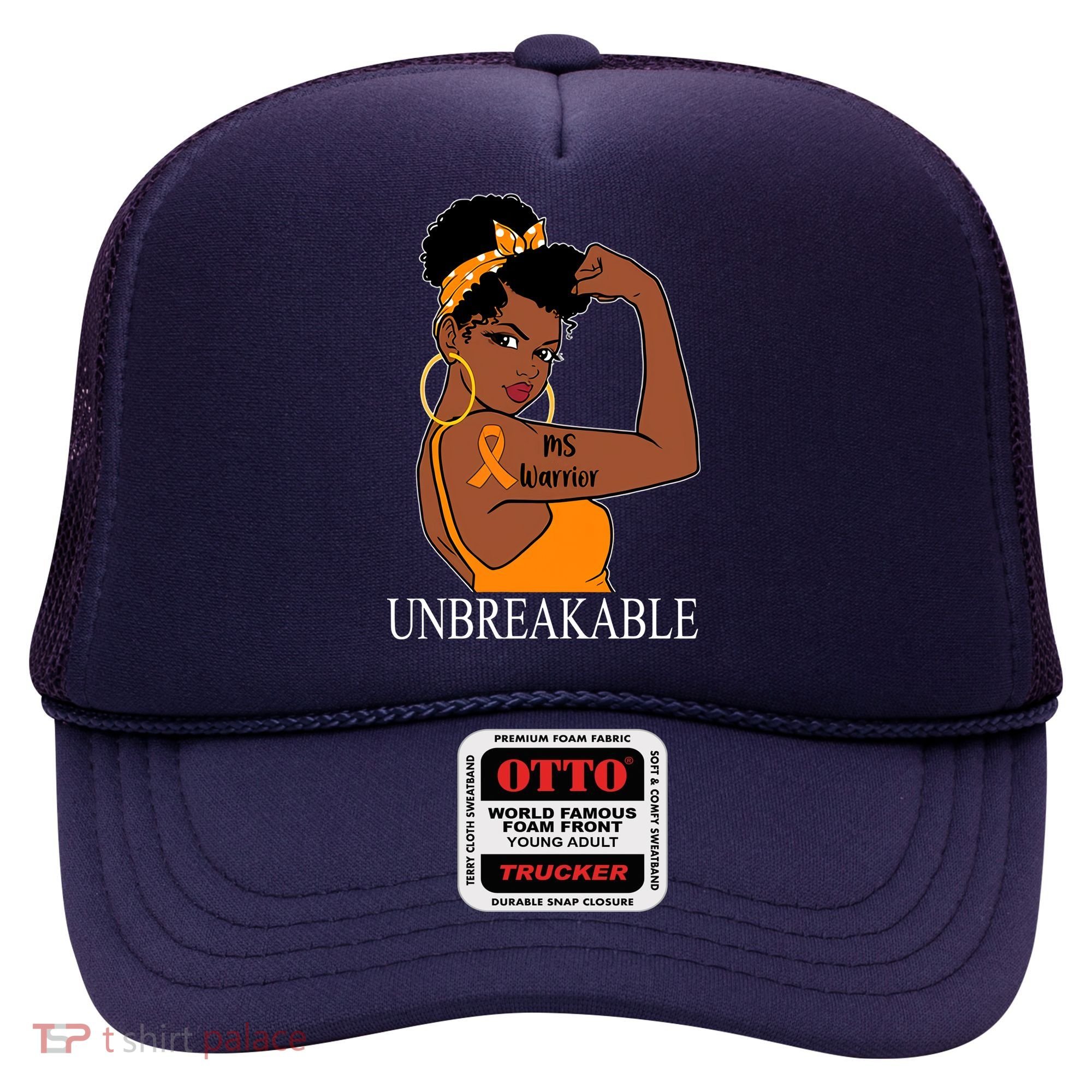 Ms Warrior Unbreakable Multiple Sclerosis Awareness Black Women Hat