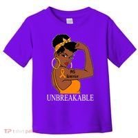 Ms Warrior Unbreakable Multiple Sclerosis Awareness Black Women Toddler T-Shirt thumb 0