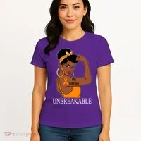 Ms Warrior Unbreakable Multiple Sclerosis Awareness Black Women Women's T-Shirt thumb 4