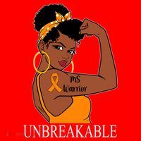 Ms Warrior Unbreakable Multiple Sclerosis Awareness Black Women Santa Hat thumb 1