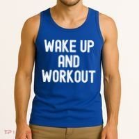 Men Wake Up And Workout Gift Tank Top thumb 3