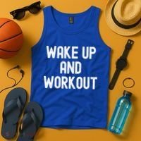 Men Wake Up And Workout Gift Tank Top thumb 4