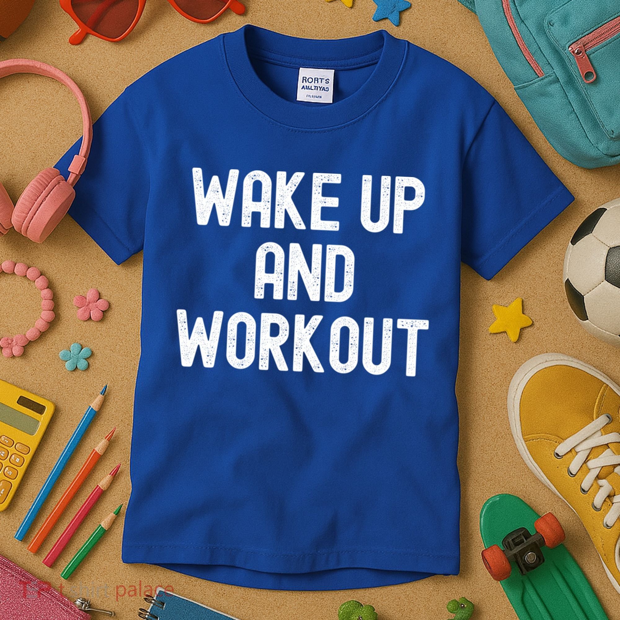 Men Wake Up And Workout Gift Kids T-Shirt