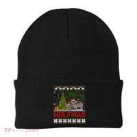 Merry Wolfmas Wolf Christmas Tree Funny Animal Lovers Xmas Beanie thumb 0