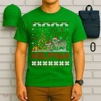 Merry Wolfmas Wolf Christmas Tree Funny Animal Lovers Xmas T-Shirt thumb 6