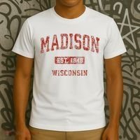 Madison Wisconsin Wi Vintage Athletic Sports T-Shirt thumb 3