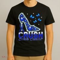 March We Wear Blue Crush Colon Cancer Awareness Month T-Shirt thumb 3