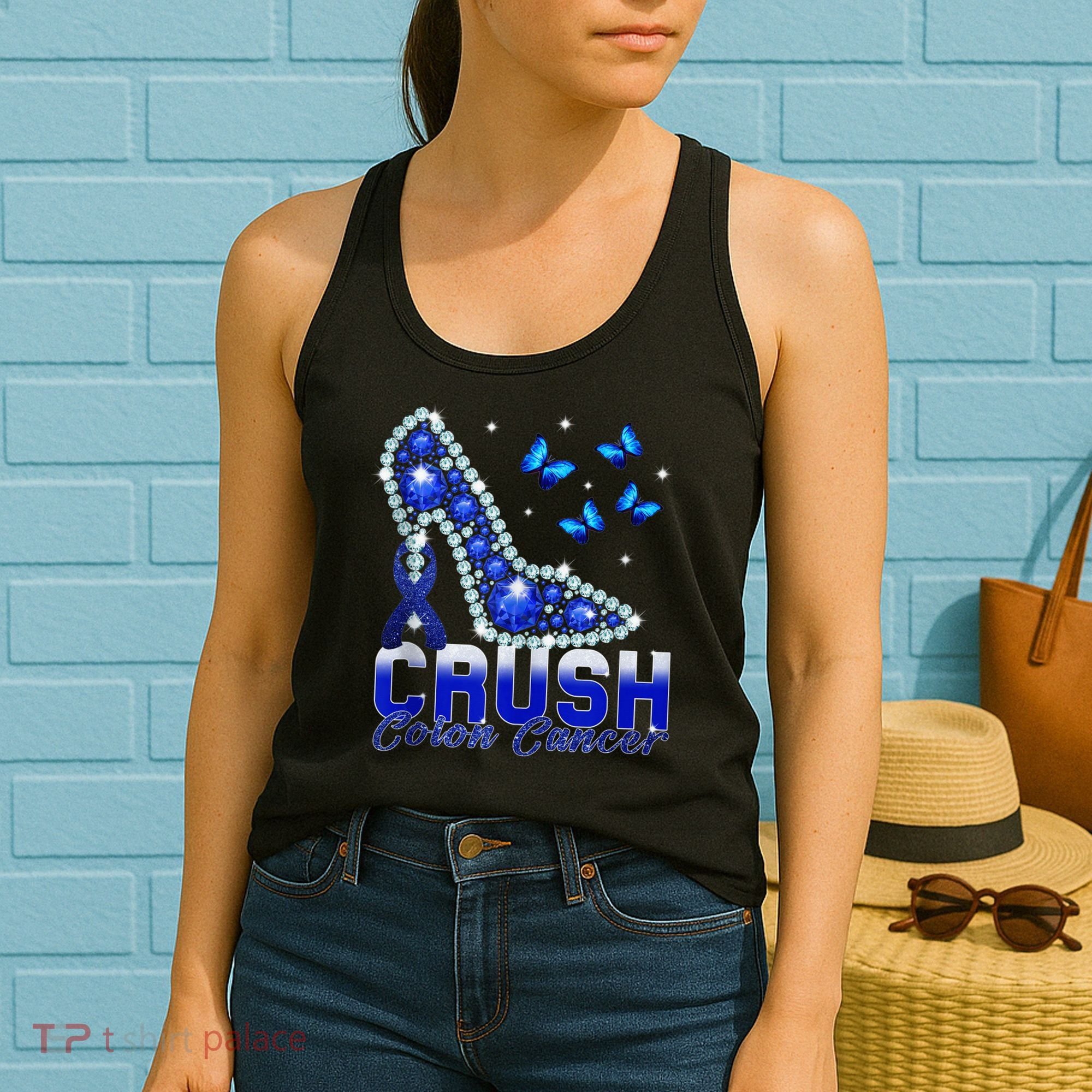 March We Wear Blue Crush Colon Cancer Awareness Month Women's Tank Top