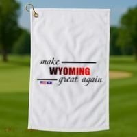 Make West Wyoming Great Again Golf Towel thumb 1