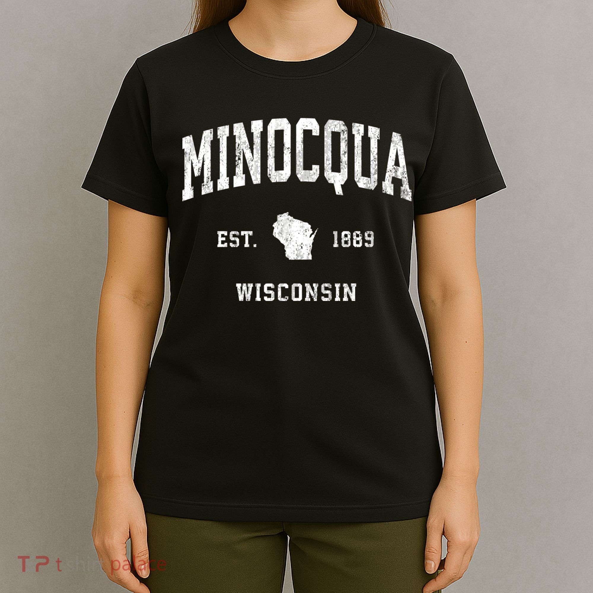 Minocqua Wisconsin Wi Vintage Athletic T-Shirt